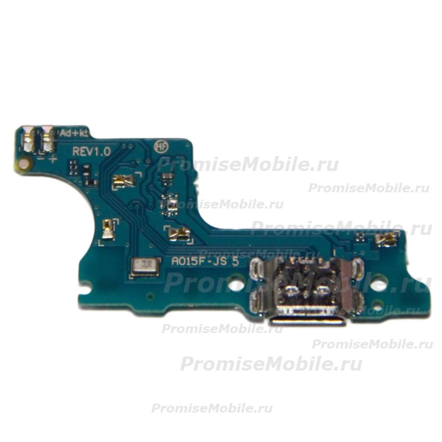 Плата нижняя для Samsung SM-A015F (Galaxy A01) на системный разъем и микрофон (широкий разъем шлейфа) ― 