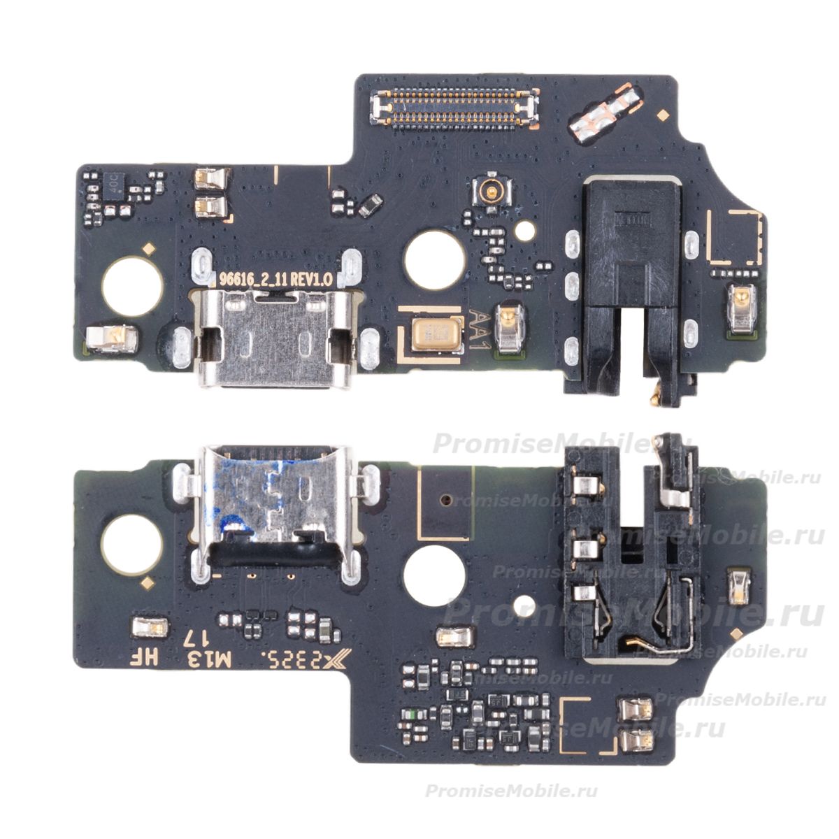 Плата нижняя для Samsung SM-A045F (Galaxy A04) на системный разъем, разъем гарнитуры и микрофон (оригинал) ― 