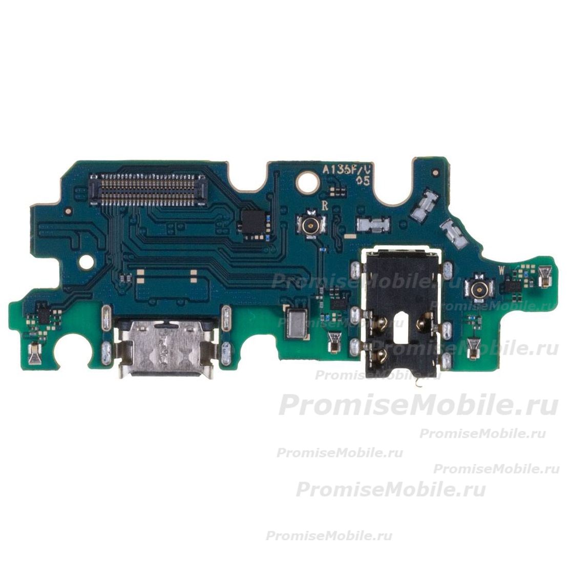 Плата нижняя для Samsung SM-A135F (Galaxy A13) на системный разъем, разъем гарнитуры и микрофон ― 
