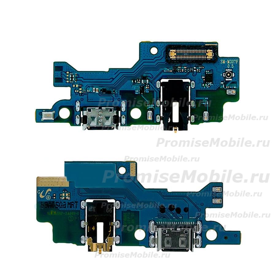 Плата нижняя для Samsung SM-M315F (Galaxy M31) на системный разъем, разъем гарнитуры и микрофон (оригинал) ― 