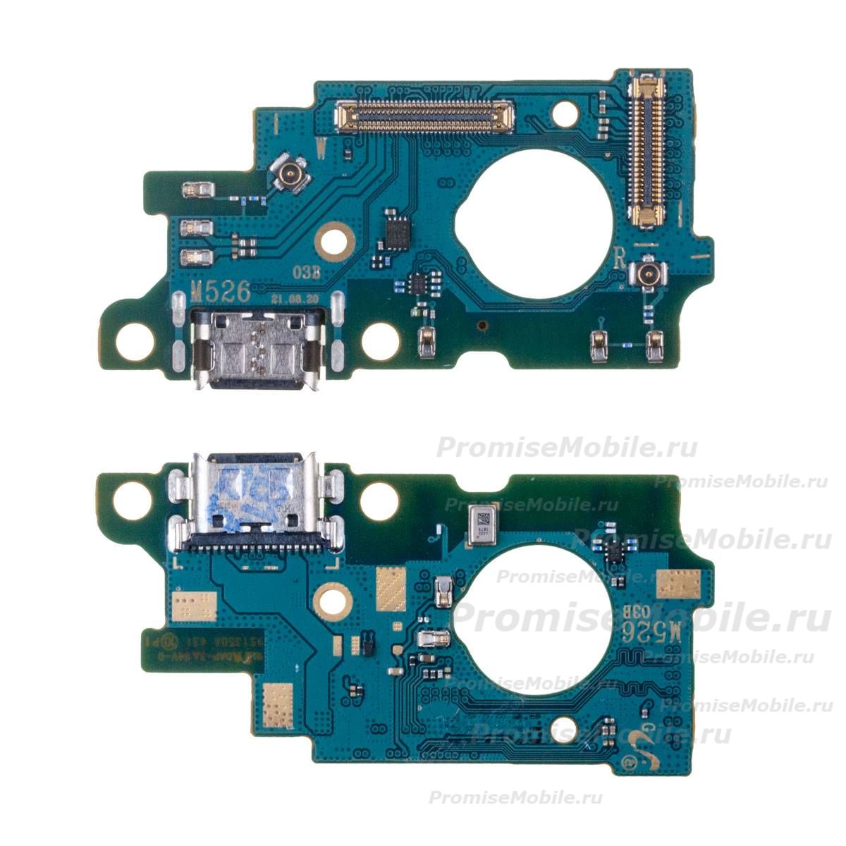 Плата нижняя для Samsung SM-M526B (Galaxy M52 5G) на системный разъем и микрофон ― 