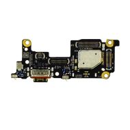 Плата нижняя для Xiaomi 12T Pro на системный разъем, разъем Sim-карты и микрофон (оригинал)