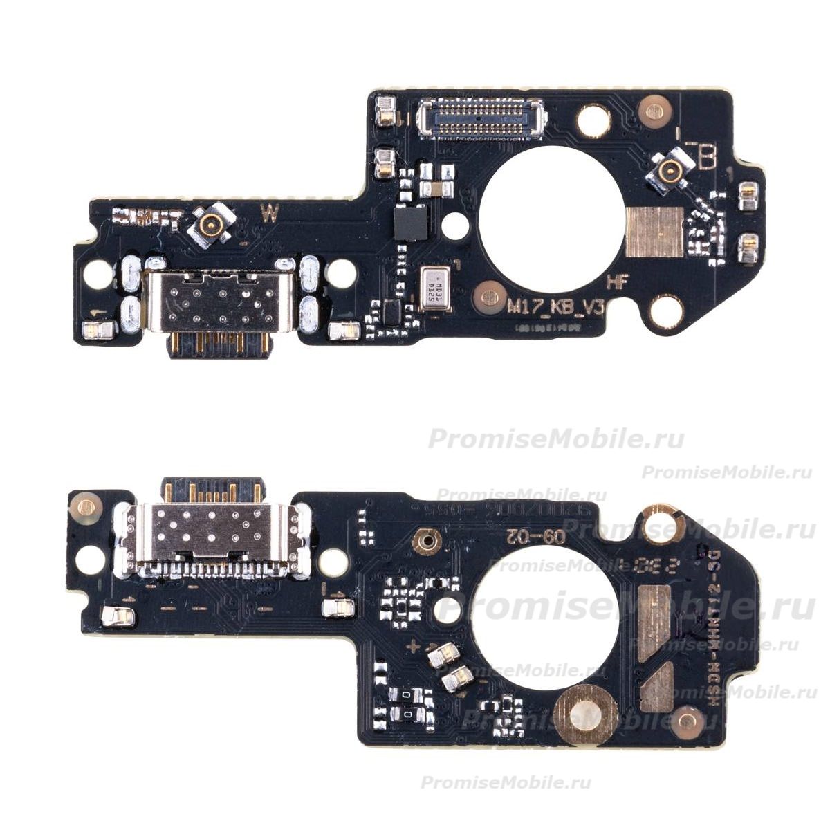 Плата нижняя для Xiaomi Poco X5 5G на системный разъем и микрофон ― 