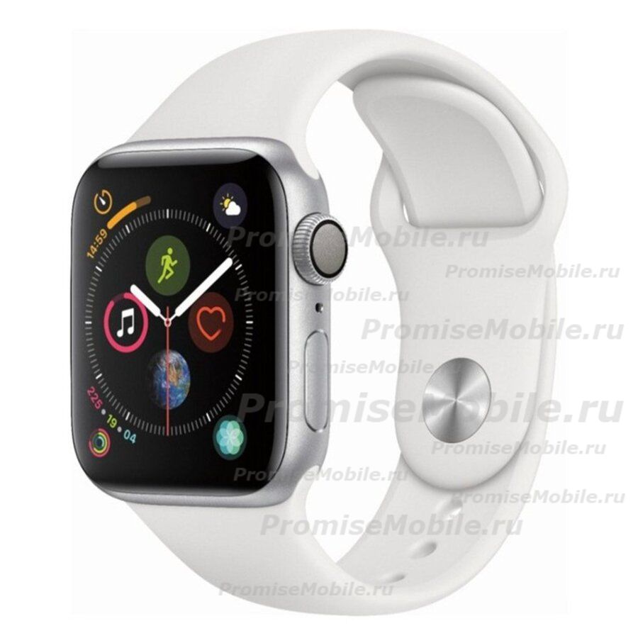 Ремешки для Apple Watch Series 5 (40 mm) Sport Band силиконовый (размер S) <белый> ― 