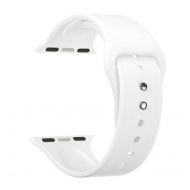 Ремешки для Apple Watch Series 5 (40 mm) Sport Band силиконовый (размер S) <белый>