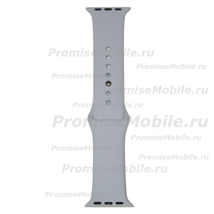 Ремешки для Apple Watch Series 5 (40 mm) Sport Band силиконовый (размер S) <серебристый> ― 