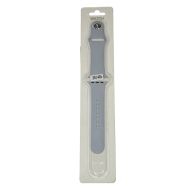 Ремешки для Apple Watch Series 5 (40 mm) Sport Band силиконовый (размер S) <серебристый>