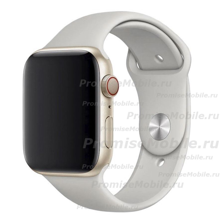 Ремешки для Apple Watch Series 6 (44 mm) Sport Band силиконовый (размер S) <слоновая кость> ― 