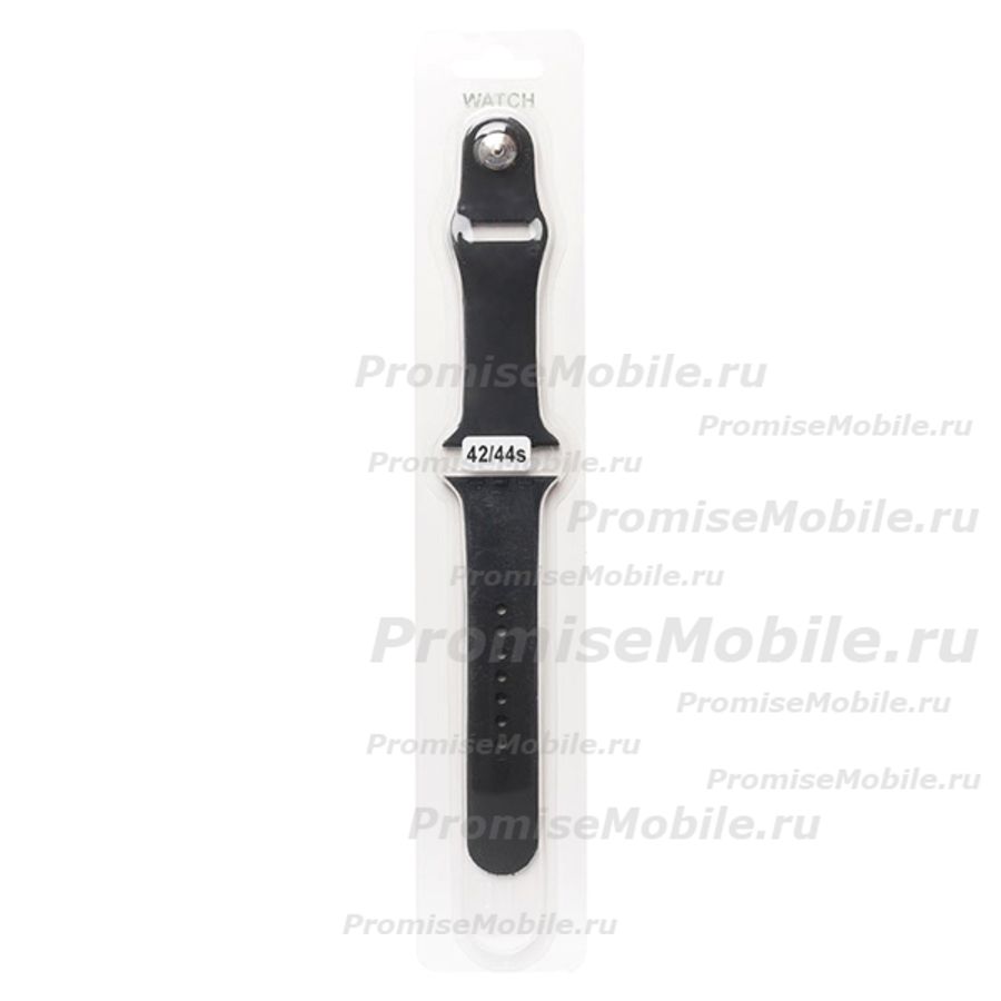 Ремешки для Apple Watch Series 1 (42 mm) Sport Band силиконовый (размер S) <черный> ― 