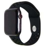 Ремешки для Apple Watch SE (44 mm) Sport Band силиконовый перфорированный (размер L) <черный>
