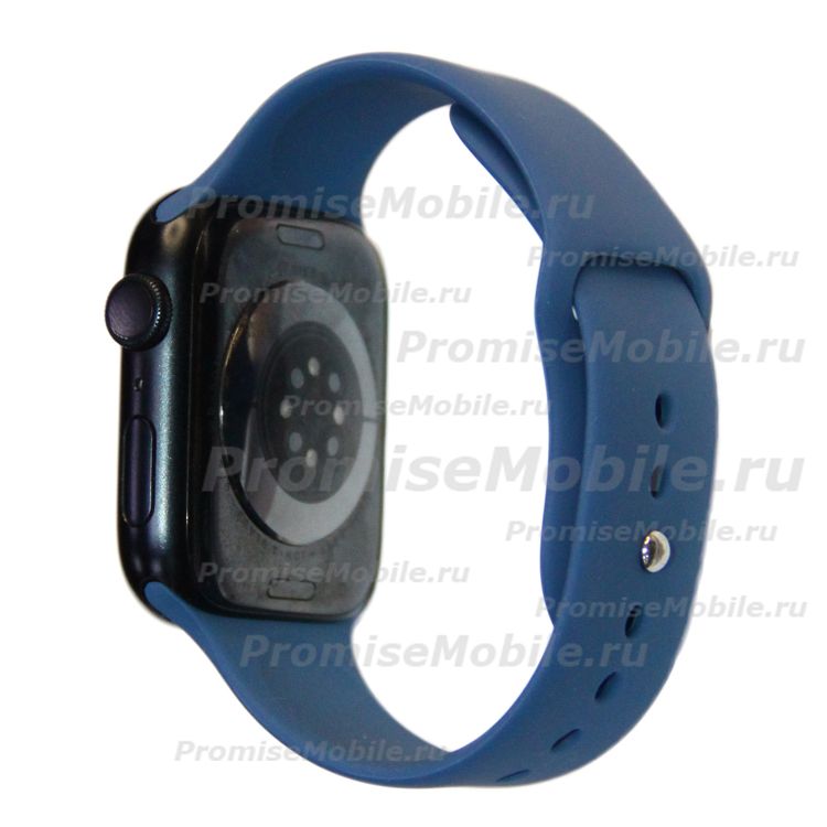 Ремешки для Apple Watch SE (44 mm) Sport Band силиконовый (размер L) <синий океан> ― 