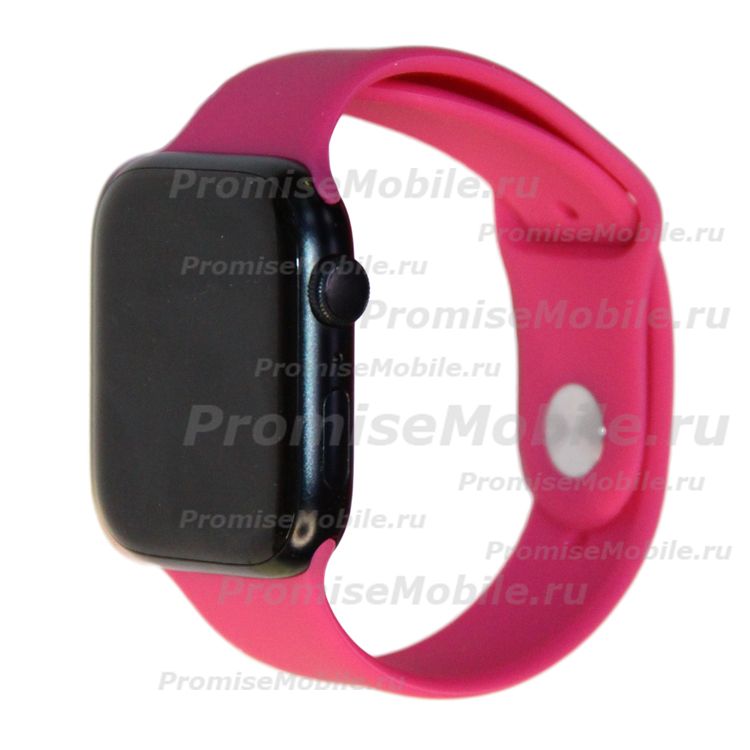 Ремешки для Apple Watch SE (44 mm) Sport Band силиконовый (размер L) <темная фуксия> ― 