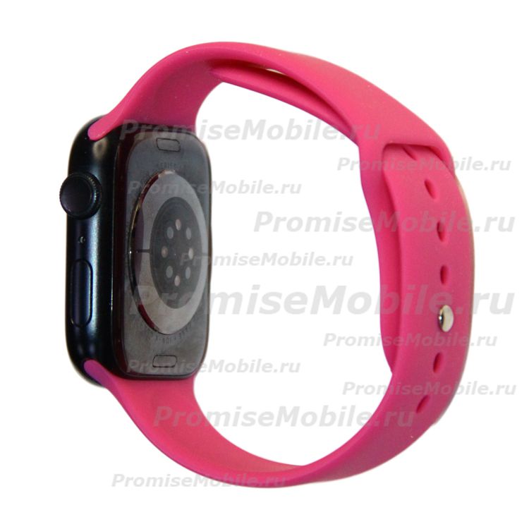 Ремешки для Apple Watch SE (44 mm) Sport Band силиконовый (размер L) <темная фуксия> ― 