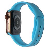 Ремешки для Apple Watch Series 6 (44 mm) Sport Band силиконовый (размер S) <голубой>