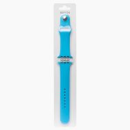 Ремешки для Apple Watch Series 6 (44 mm) Sport Band силиконовый (размер S) <голубой>
