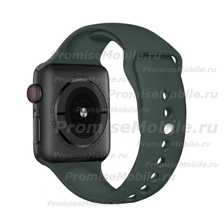 Ремешки для Apple Watch Series 6 (44 mm) Sport Band силиконовый (размер S) <кипрский зеленый> ― 