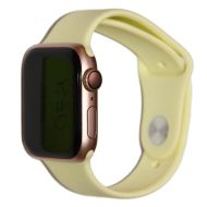 Ремешки для Apple Watch SE (44 mm) Sport Band силиконовый (размер S) <лимонный крем>
