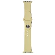 Ремешки для Apple Watch Series 5 (44 mm) Sport Band силиконовый (размер S) <лимонный крем>