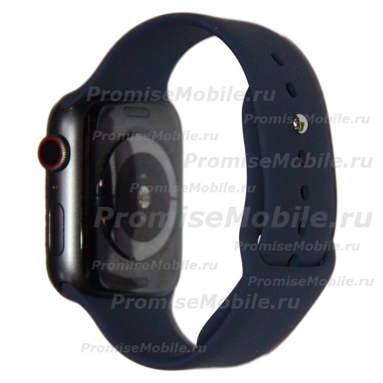 Ремешки для Apple Watch SE (44 mm) Sport Band силиконовый (размер S) <полночный синий> ― 