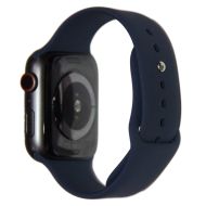Ремешки для Apple Watch SE (44 mm) Sport Band силиконовый (размер S) <полночный синий>