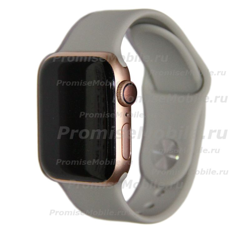 Ремешки для Apple Watch Series 6 (44 mm) Sport Band силиконовый (размер S) <серый> ― 