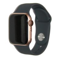 Ремешки для Apple Watch SE (44 mm) Sport Band силиконовый (размер S) <темно-серый>