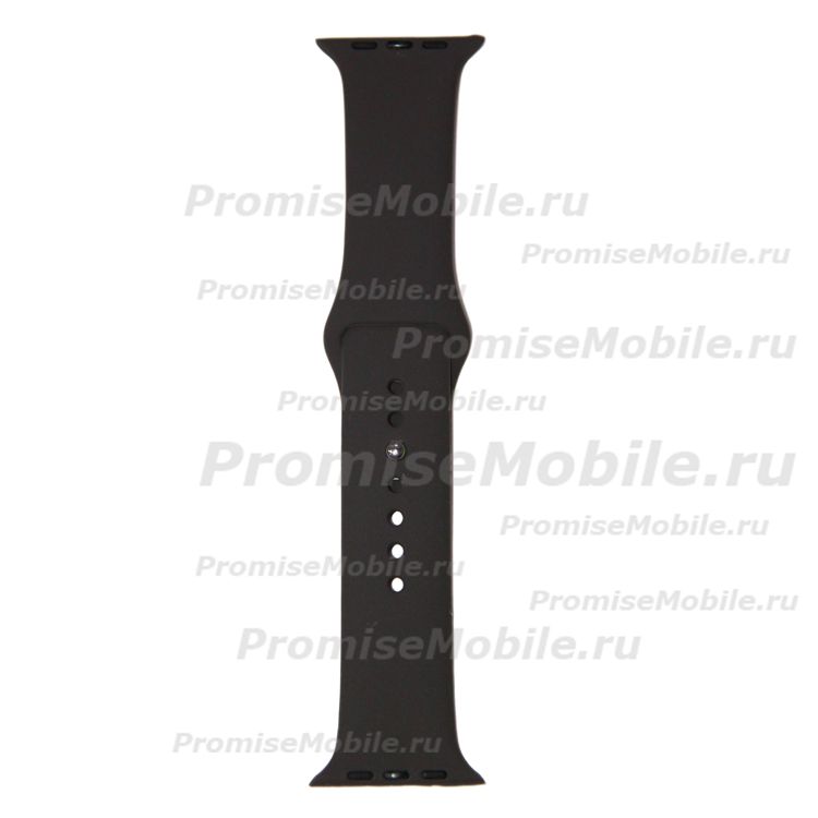 Ремешки для Apple Watch SE (44 mm) Sport Band силиконовый (размер S) <шоколад> ― 