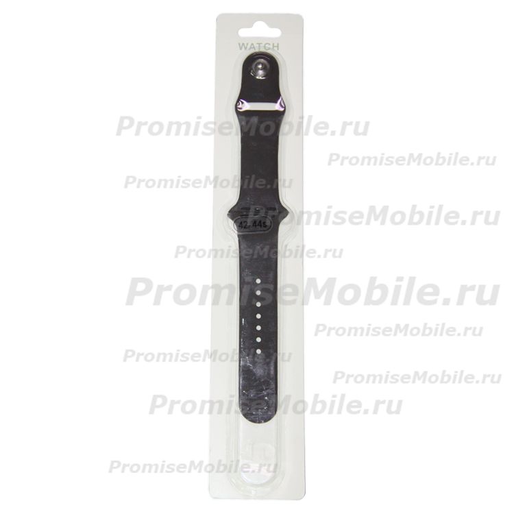 Ремешки для Apple Watch SE (44 mm) Sport Band силиконовый (размер S) <шоколад> ― 