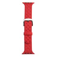 Ремешки для Apple Watch Series 1 (42 mm) силиконовый плетеный <красный>