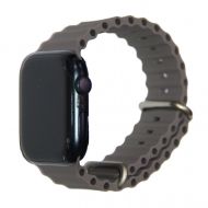 Ремешки для Apple Watch SE (44 mm) Ocean Band силиконовый <темно-серый>
