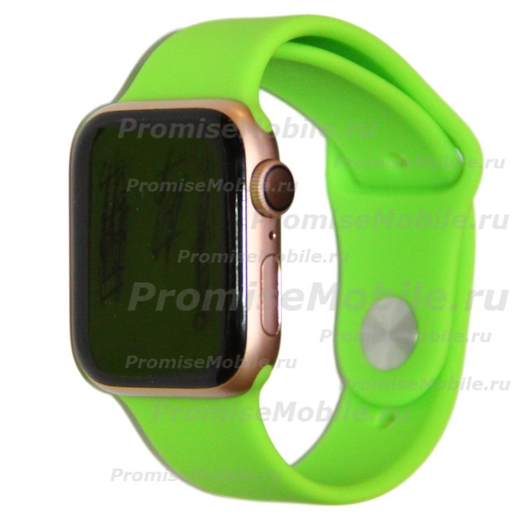 Ремешки для Apple Watch Series 8 (45 mm) Sport Band силиконовый (размер L) <зеленый> ― 