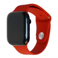 Ремешки для Apple Watch SE (44 mm) Sport Band силиконовый (размер L) <красный>