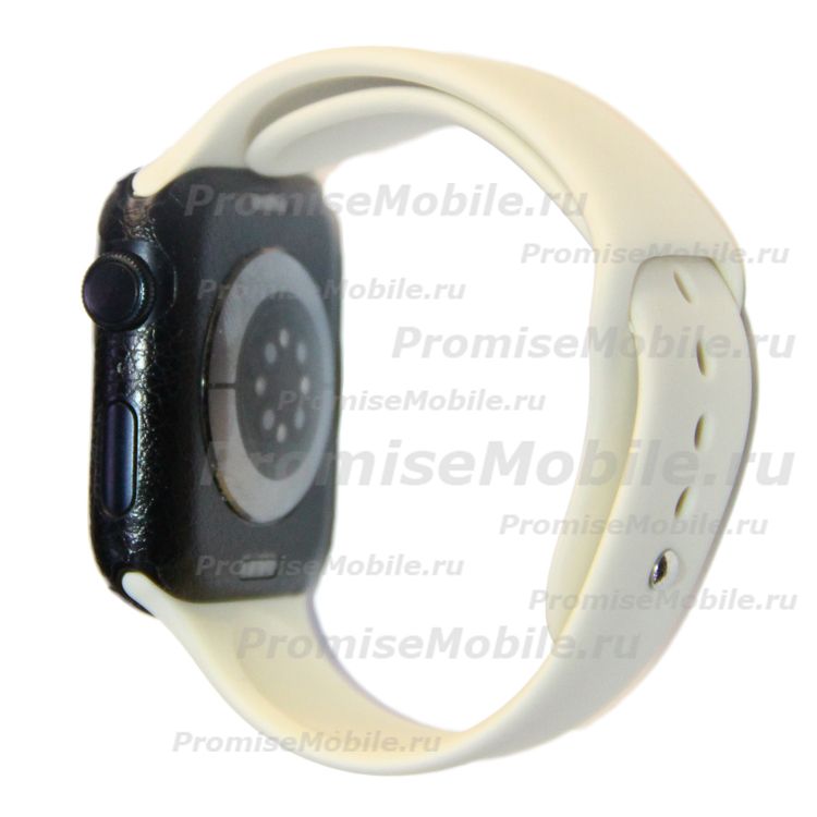 Ремешки для Apple Watch Series 7 (45 mm) Sport Band силиконовый (размер L) <слоновая кость> ― 