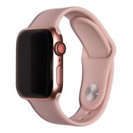 Ремешки для Apple Watch Series 1 (38 mm) Sport Band силиконовый (размер S) <розовый песок>
