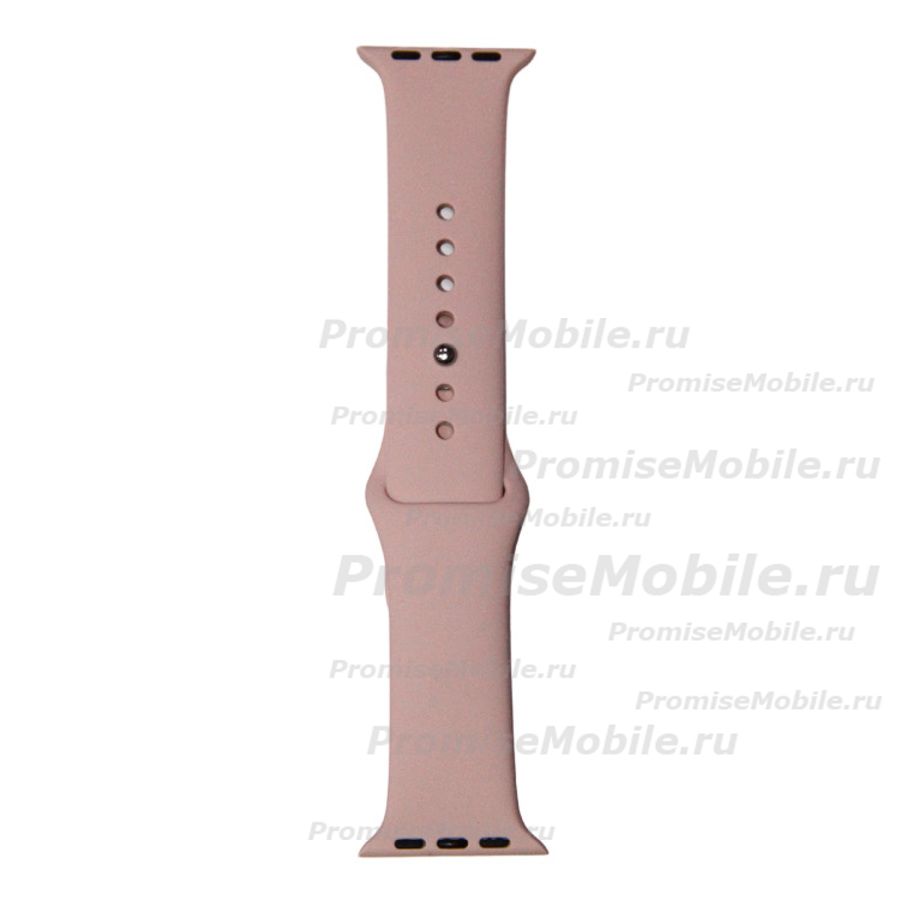 Ремешки для Apple Watch SE (40 mm) Sport Band силиконовый (размер S) <розовый песок> ― 