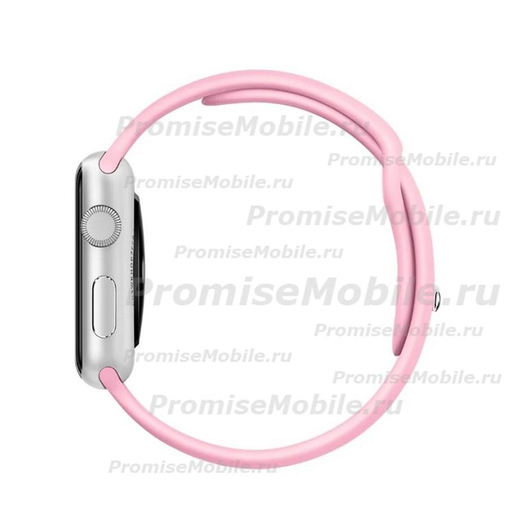 Ремешки для Apple Watch Series 5 (40 mm) Sport Band силиконовый (размер S) <светло-розовый> ― 