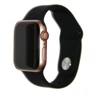 Ремешки для Apple Watch SE (40 mm) Sport Band силиконовый (размер S) <черный>
