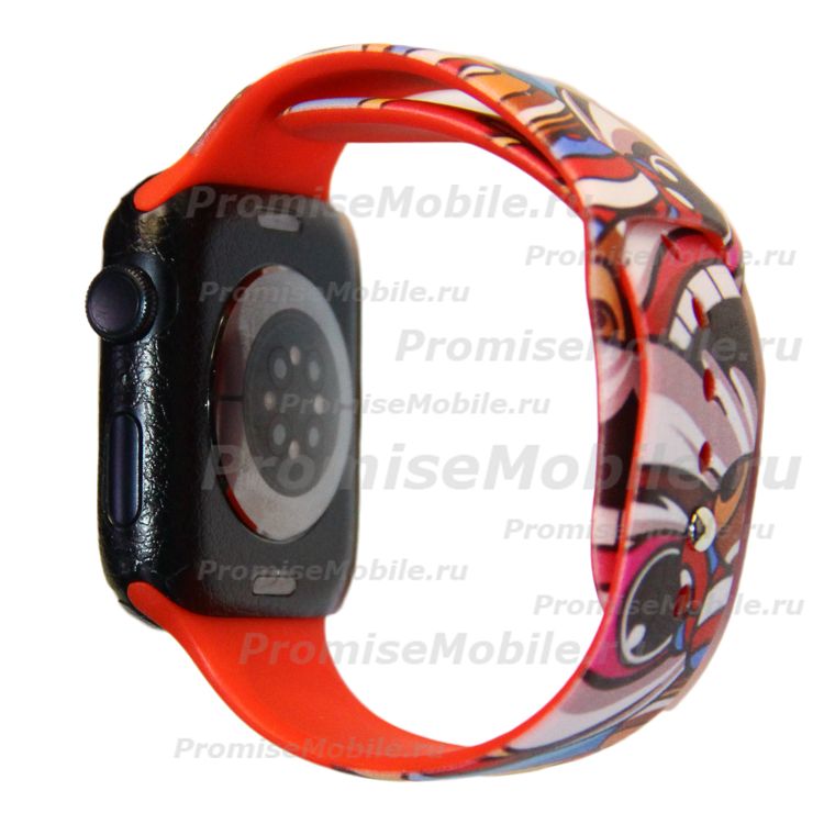 Ремешки для Apple Watch Series 1 (42 mm) силиконовый (рис. 014) ― 