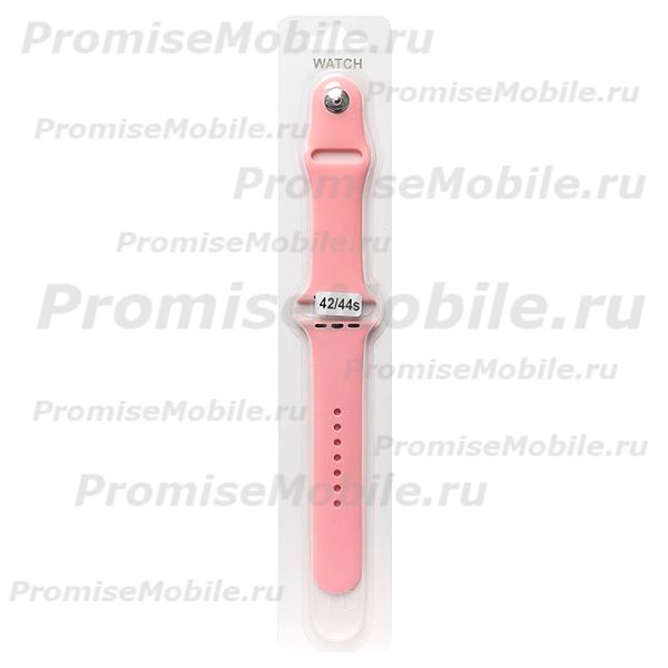 Ремешки для Apple Watch Series 4 (44 mm) Sport Band силиконовый (размер L) <светло-розовый> ― 
