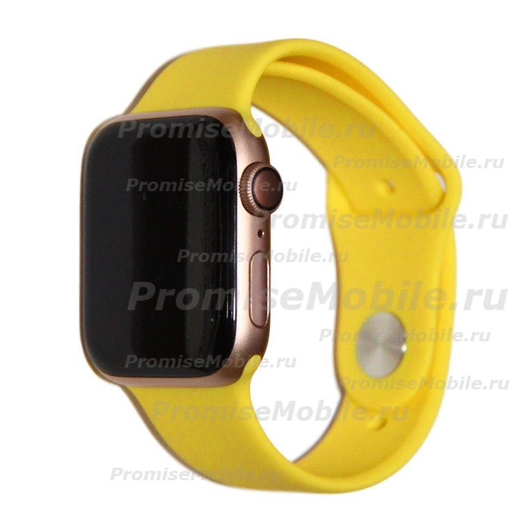 Ремешки для Apple Watch SE (40 mm) Sport Band силиконовый (размер S) <канареечный> ― 