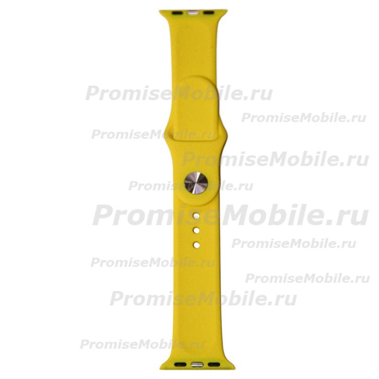 Ремешки для Apple Watch SE (40 mm) Sport Band силиконовый (размер S) <канареечный> ― 