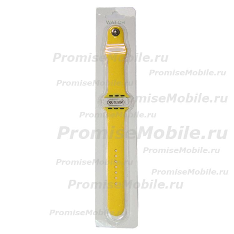 Ремешки для Apple Watch SE (40 mm) Sport Band силиконовый (размер S) <канареечный> ― 