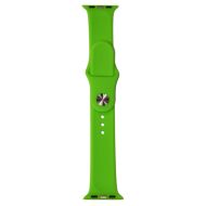 Ремешки для Apple Watch Series 7 (41 mm) Sport Band силиконовый (размер S) <салатовый>