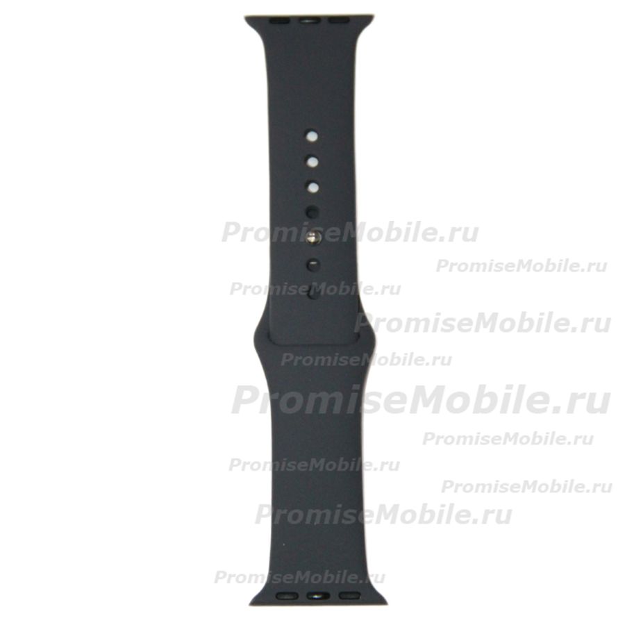 Ремешки для Apple Watch Series 5 (40 mm) Sport Band силиконовый (размер S) <темно-серый> ― 