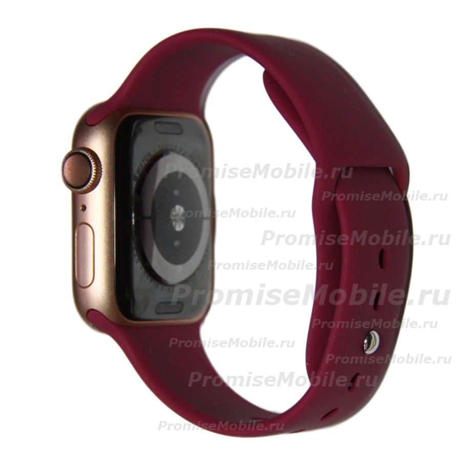 Ремешки для Apple Watch Series 7 (41 mm) Sport Band силиконовый (размер L) <баклажановый> ― 