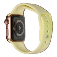 Ремешки для Apple Watch Series 7 (41 mm) Sport Band силиконовый (размер S) <лимонный крем>