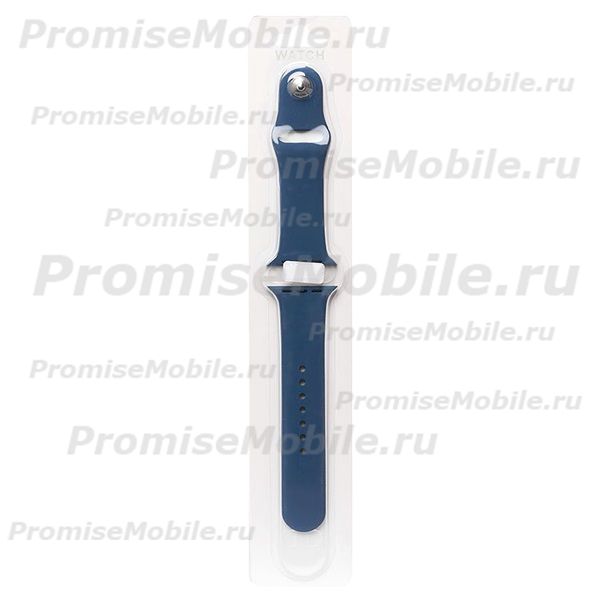 Ремешки для Apple Watch Series 4 (40 mm) Sport Band силиконовый (размер S) <синий океан> ― 