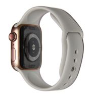 Ремешки для Apple Watch Series 6 (44 mm) Sport Band силиконовый (размер L) <светло-серый>