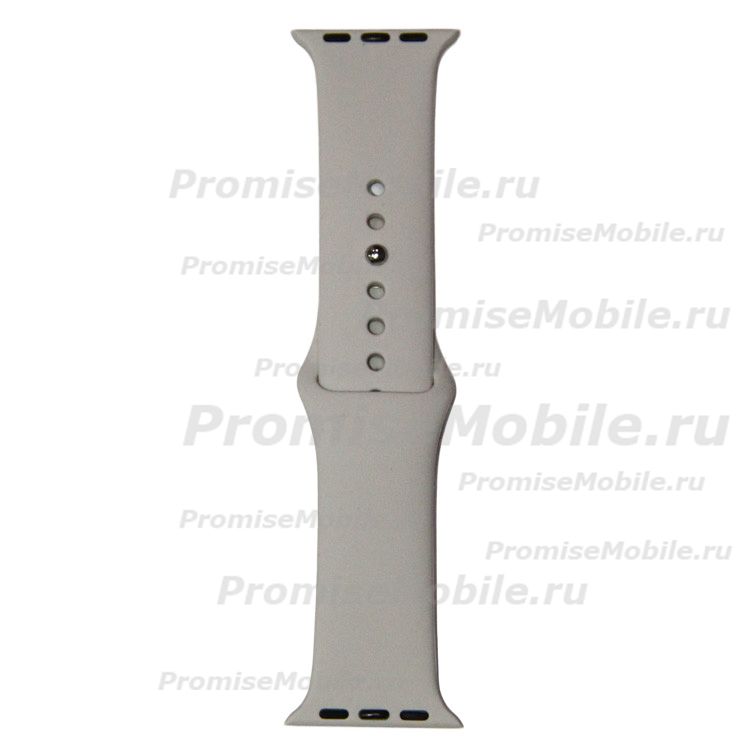Ремешки для Apple Watch Series 6 (44 mm) Sport Band силиконовый (размер L) <светло-серый> ― 