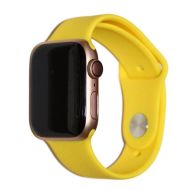 Ремешки для Apple Watch SE (44 mm) Sport Band силиконовый (размер S) <канареечный>